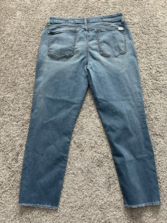 7 For All Mankind JEN 7 Women’s Cropped Skinny Jeans Blue Stretchy Denim Size 10 - Picture 2 of 9